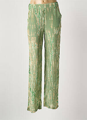 Pantalon droit taille élastique taille normale vert MKT STUDIO femme