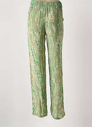 Pantalon droit taille élastique taille normale vert MKT STUDIO femme
