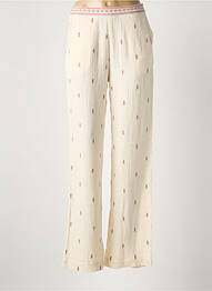 Pantalon droit taille élastique taille normale beige MKT STUDIO femme