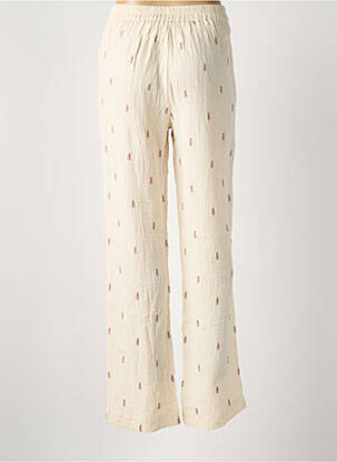 Pantalon droit taille élastique taille normale beige MKT STUDIO femme