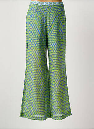 Pantalon large taille normale taille normale vert MALIPARMI femme