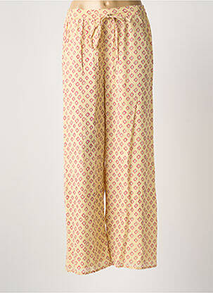 Pantalon large tissage crêpe taille normale beige MAISON HOTEL femme