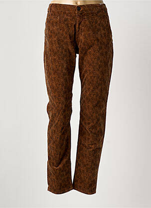 Pantalon slim stretch taille normale marron SUMMUM femme
