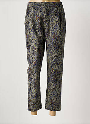 Pantalon 7/8 fermeture zippée sous rabat boutonné taille normale vert SEE U SOON femme
