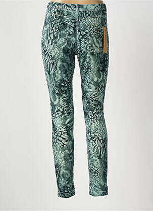 Pantalon slim stretch taille normale vert SUMMUM femme