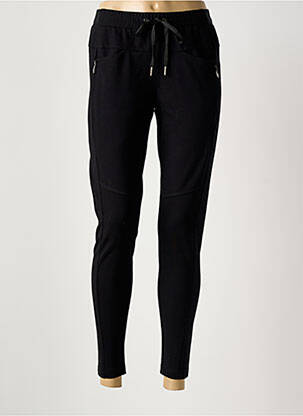 Pantalon slim taille élastique taille normale noir SUMMUM femme