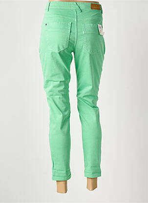 Pantalon chino tissage popeline taille normale vert SUMMUM femme