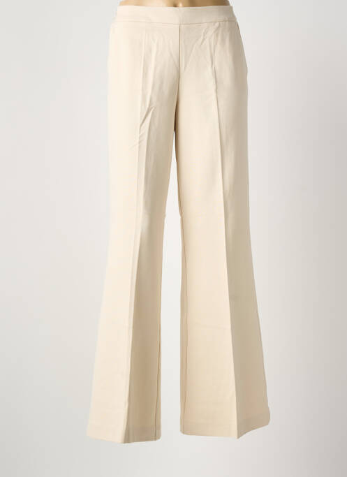 Pantalon droit stretch taille normale beige SUMMUM femme