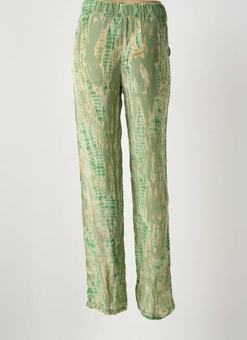 Pantalon droit taille élastique taille normale vert MKT STUDIO femme