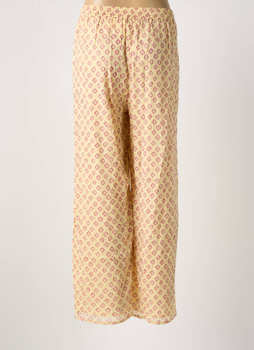 Pantalon large tissage crêpe taille normale beige MAISON HOTEL femme