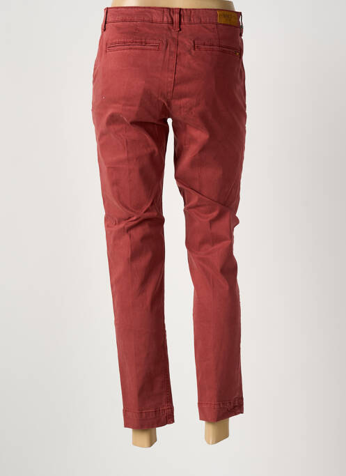 Pantalon chino tissage popeline taille normale rouge MKT STUDIO femme