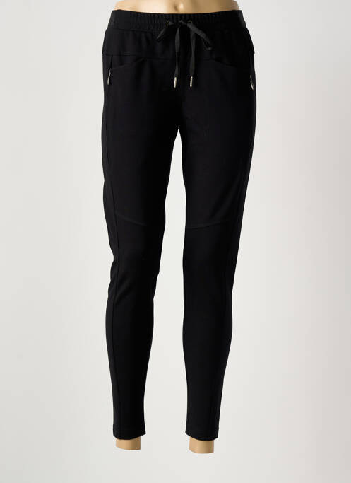 Pantalon slim taille élastique taille normale noir SUMMUM femme