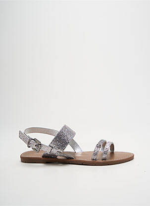Sandales/nu pieds chiquet talon plat jusqu'à 3cm argent CHATTAWAK femme