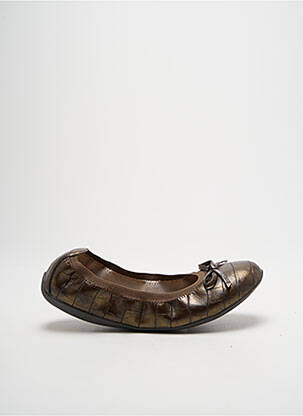 Ballerines tissage satiné talon plat jusqu'à 3cm marron CHATTAWAK femme