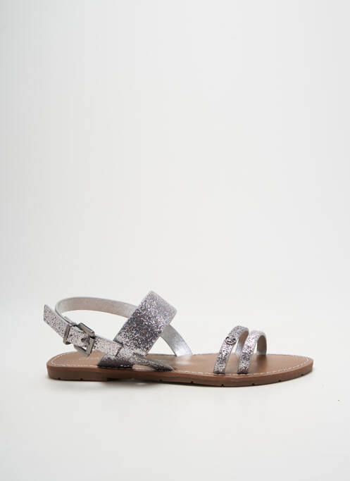 Sandales/nu pieds chiquet talon plat jusqu'à 3cm argent CHATTAWAK femme