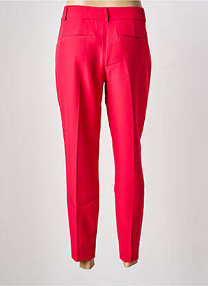 Pantalon droit fermeture zippée sous rabat avec crochet rouge ONLY femme