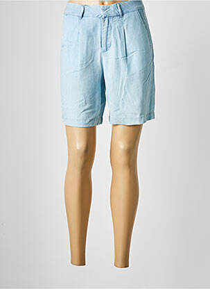 Short fermeture zippée sous rabat boutonné bleu ONLY femme