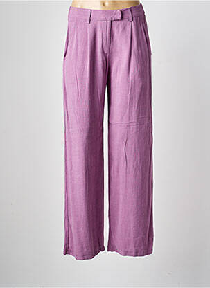 Pantalon droit violet PEACE AND LOVE femme