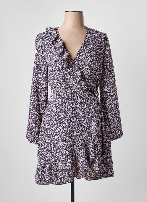 Robe courte manches longues manches longues bleu ONLY femme
