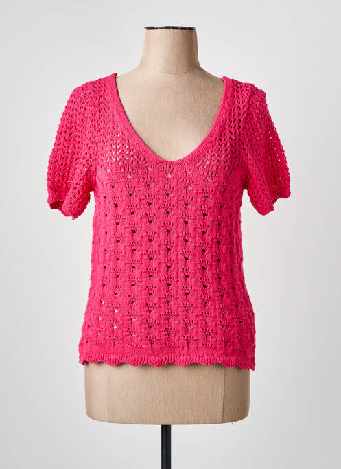 Top manches courtes manches courtes rose ONLY femme