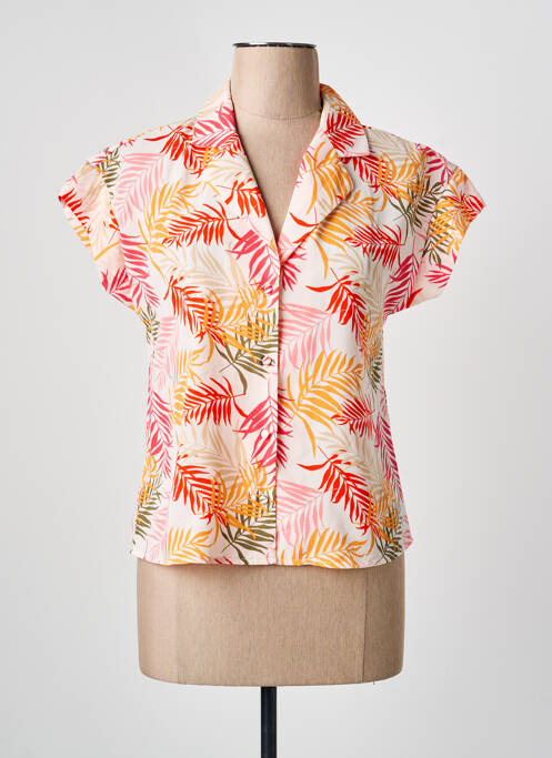 Chemisier manches courtes manches courtes orange ONLY femme