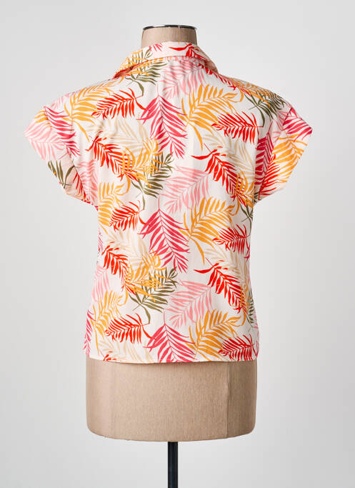 Chemisier manches courtes manches courtes orange ONLY femme