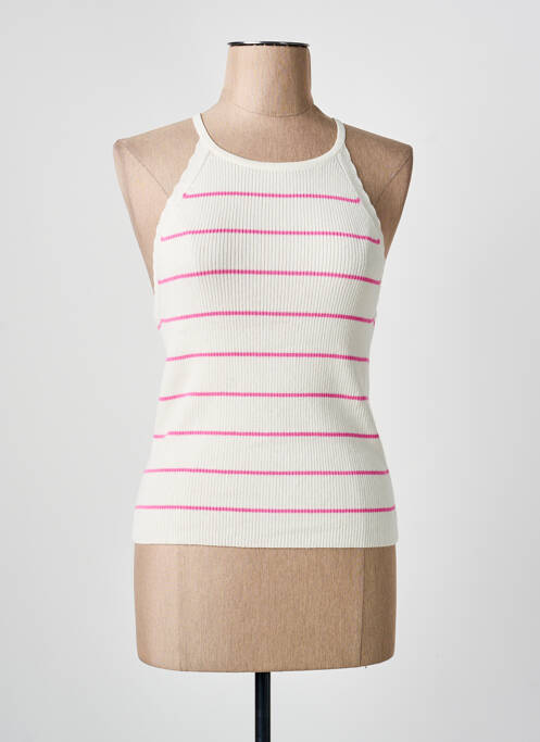 Top imprimé fantaisie fines bretelles beige ONLY femme