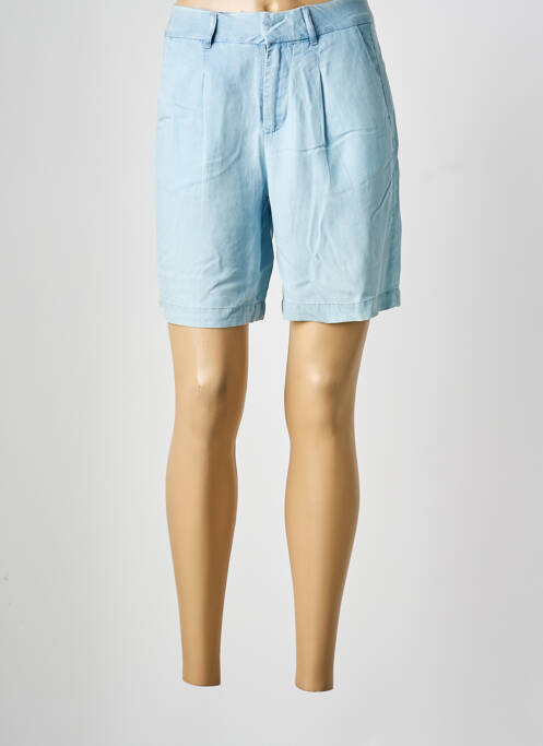 Short fermeture zippée sous rabat boutonné bleu ONLY femme