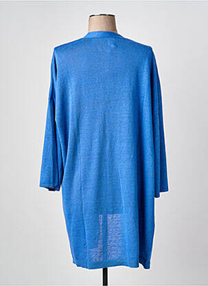 Gilet manches longues col v bleu DES PETITS HAUTS femme