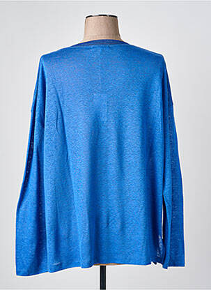 Pull col v manches longues bleu BELLA JONES femme