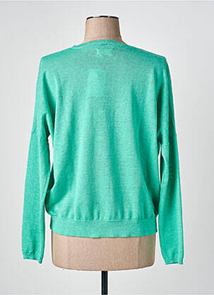 Gilet manches longues coupe cintrée vert DES PETITS HAUTS femme