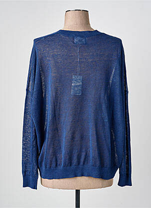 Pull col rond manches longues bleu BELLA JONES femme