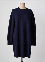 Robe pull coupe droite manches longues bleu YERSE femme