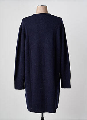 Robe pull coupe droite manches longues bleu YERSE femme