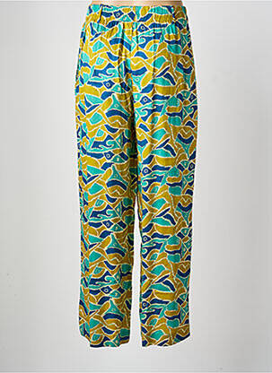 Pantalon droit tissage popeline taille normale vert BELLA JONES femme