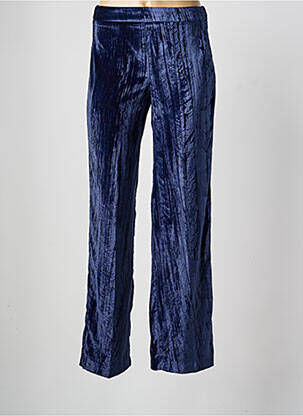 Pantalon droit taille élastique taille normale bleu FIVE femme