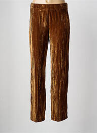 Pantalon droit taille élastique taille normale marron FIVE femme