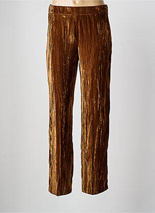 Pantalon droit taille élastique taille normale marron FIVE femme