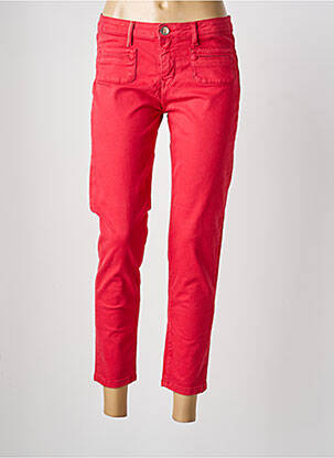Pantalon 7/8 stretch taille normale rouge ISLOW femme