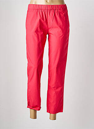 Pantalon 7/8 tissage popeline taille normale rose FIVE femme