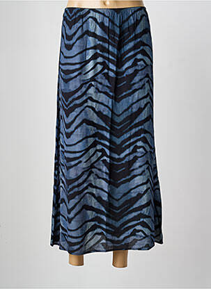 Jupe longue imprimé fantaisie bleu FIVE femme