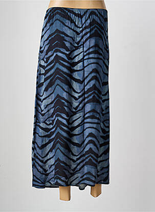 Jupe longue imprimé fantaisie bleu FIVE femme