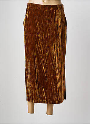 Jupe mi-longue marron FIVE femme