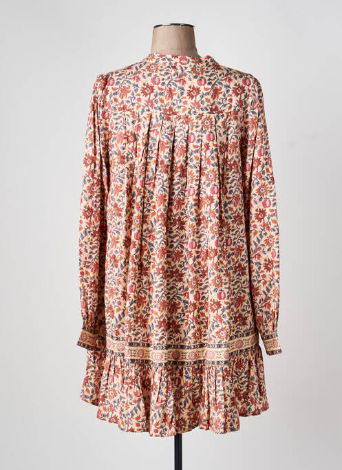 Robe courte manches longues manches longues beige LOUIZON femme