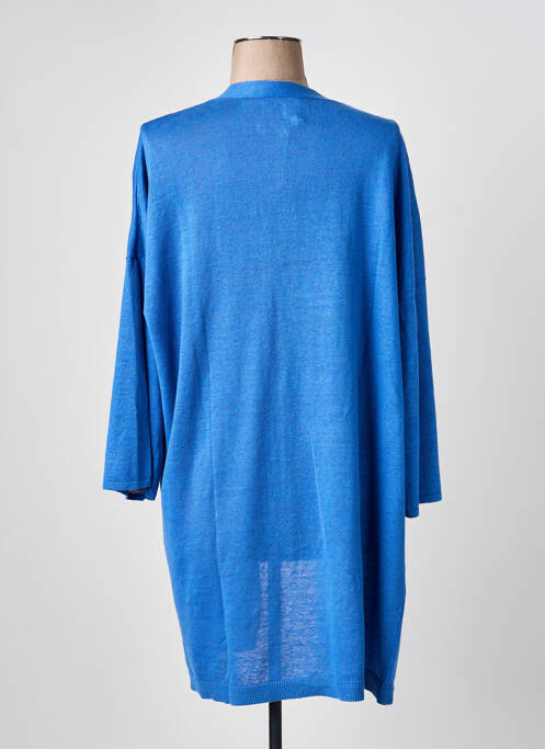 Gilet manches longues col v bleu DES PETITS HAUTS femme