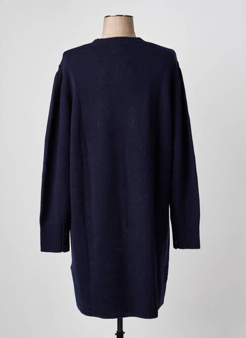 Robe pull coupe droite manches longues bleu YERSE femme