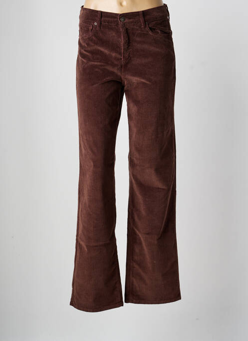 Pantalon droit stretch taille normale marron FIVE femme