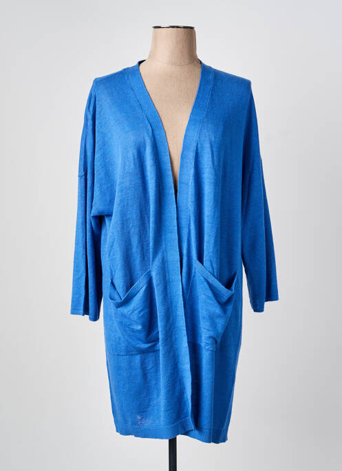 Gilet manches longues bleu DES PETITS HAUTS femme