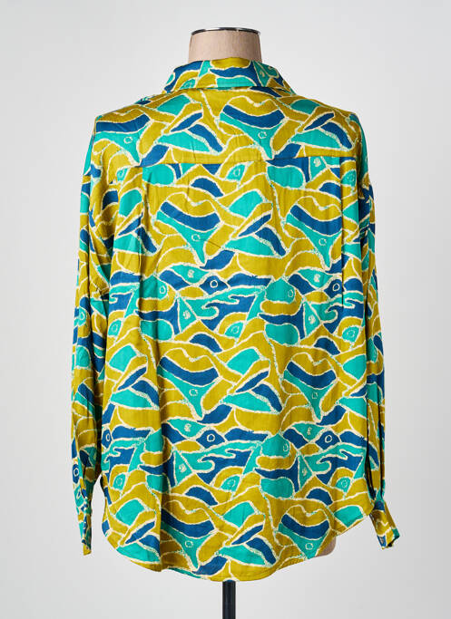 Chemisier imprimé fantaisie manches longues vert BELLA JONES femme