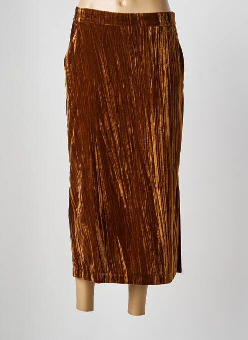 Jupe mi-longue marron FIVE femme